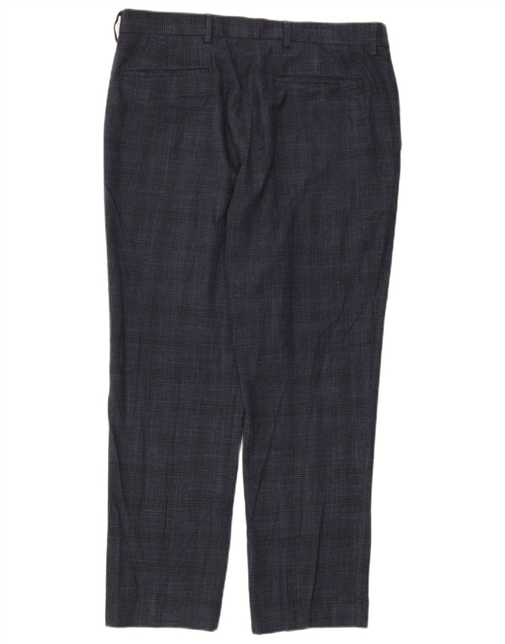 Ανδρικό παντελόνι Chino Marks & Spencer W34 L29 Navy Blue Houndstooth