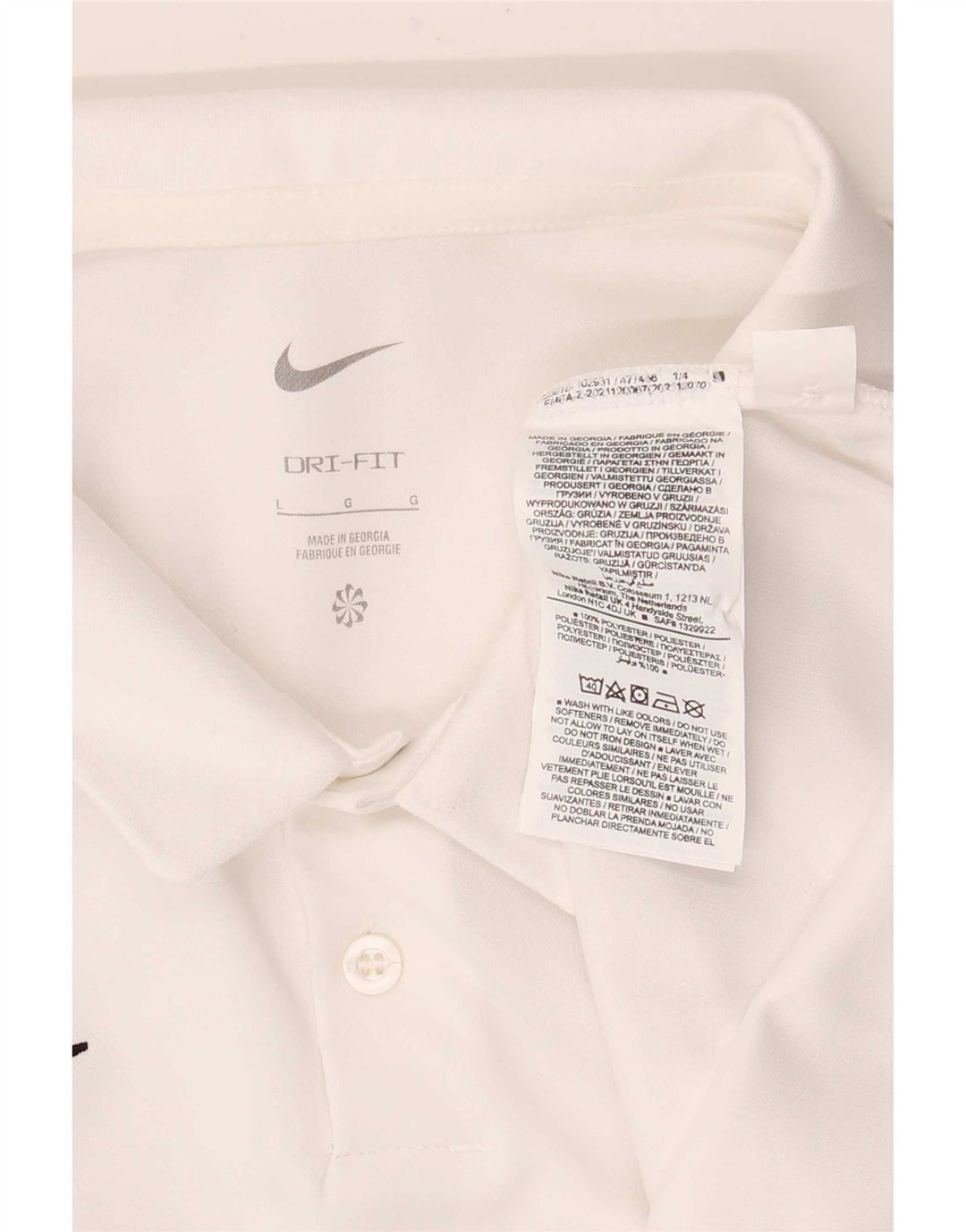 Ανδρικό μπλουζάκι Nike Dri Fit Polo μεγάλο λευκό πολυεστέρα