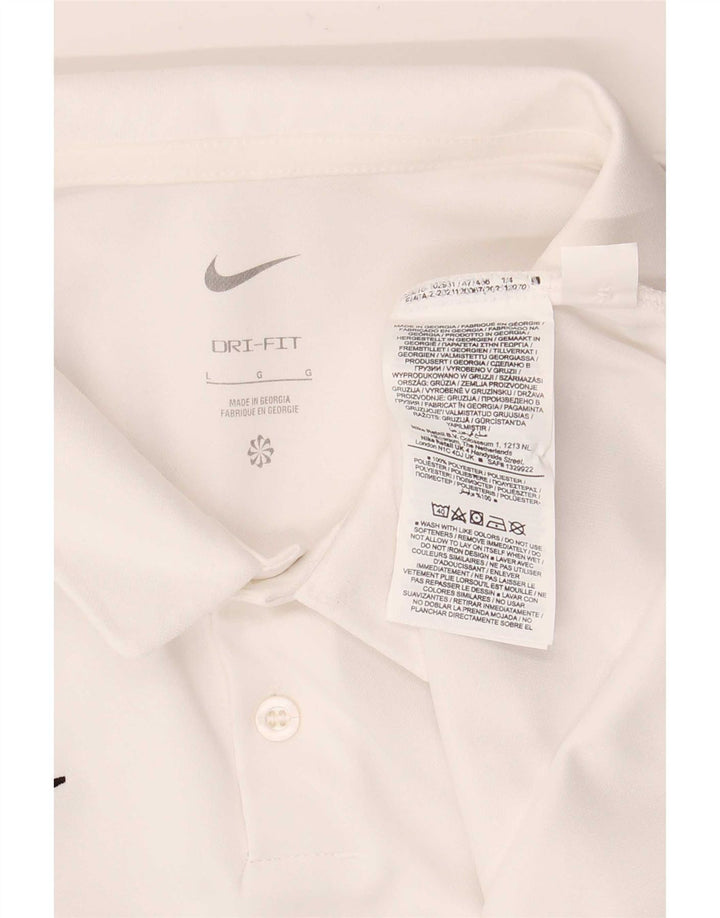 Ανδρικό μπλουζάκι Nike Dri Fit Polo μεγάλο λευκό πολυεστέρα