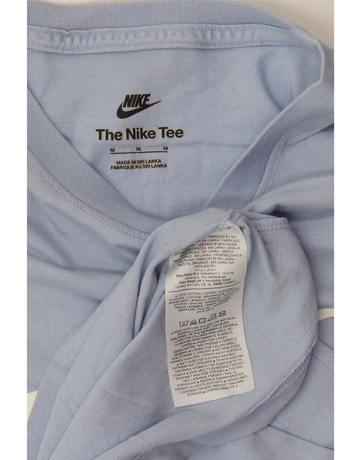 Ανδρικό γραφικό μπλουζάκι NIKE, μεσαίο μπλε βαμβακερό