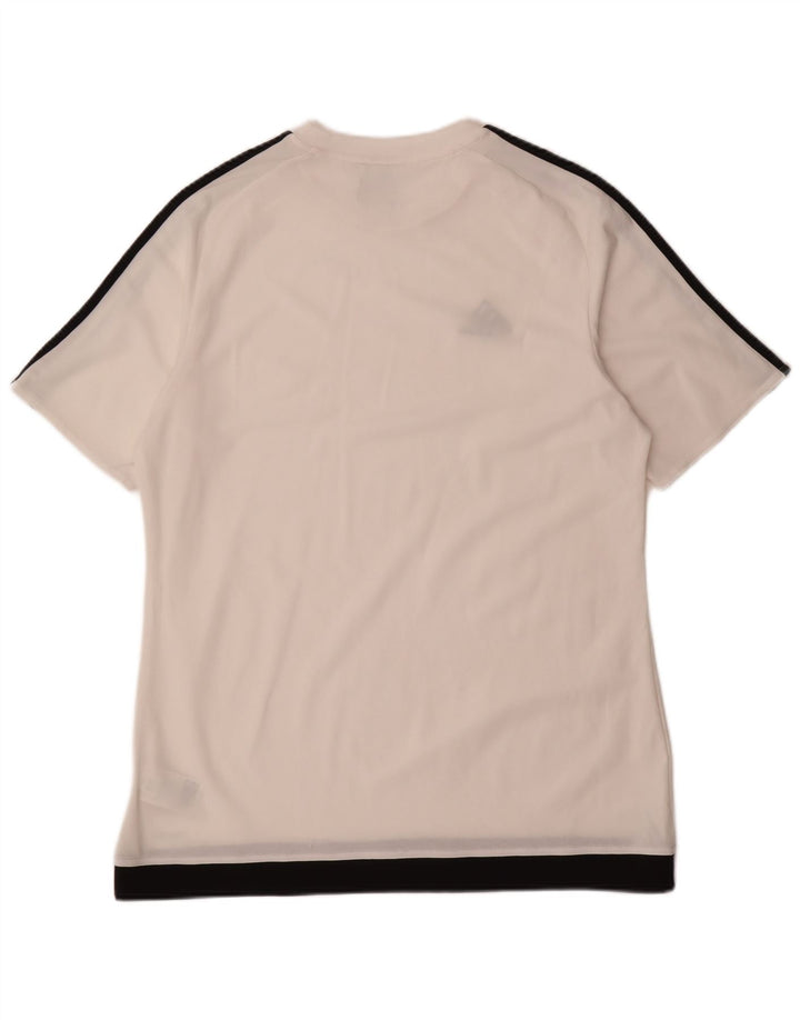 Adidas Ανδρικό T-Shirt Climalite Top Large White Colourblock Πολυεστέρας
