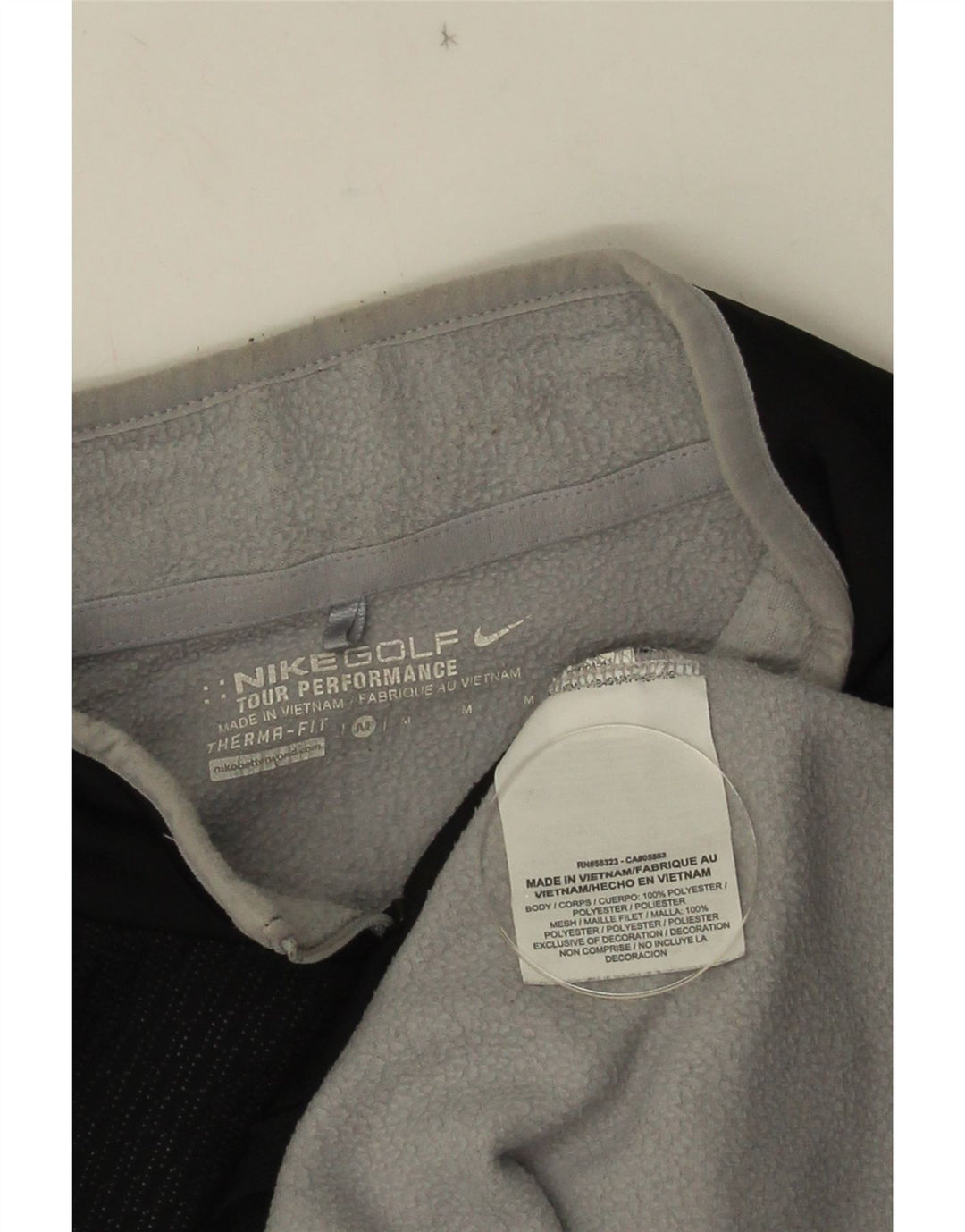 Ανδρικό φούτερ Therma-Fit NIKE με λαιμόκοψη με φερμουάρ, μεσαίο μαύρο πολυεστέρα