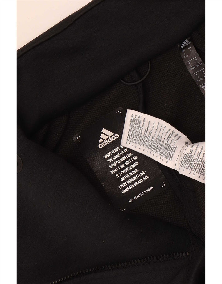 Adidas Γυναικεία φόρμα Crop Top Jacket UK 8/10 Small Black Polyester