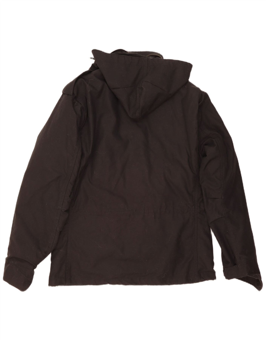Brandit Mens Hooded Utility Jacket UK 40 Large Black Polyester