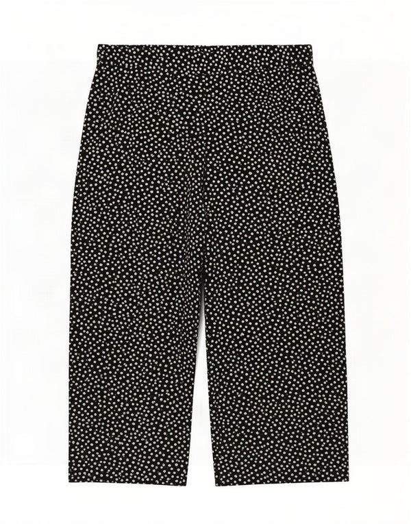 Marks & Spencer Γυναικείο Casual Παντελόνι UK 20 2XL W40 L27 Μαύρο πουά