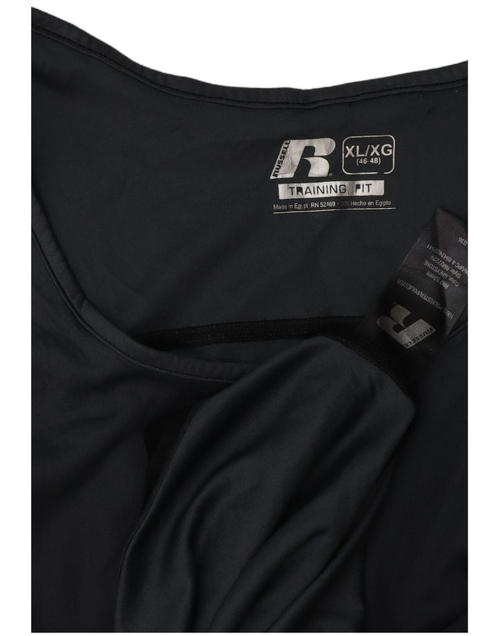 RUSSELL ATHLETIC Ανδρικό γιλέκο τοπ UK 46/48 XL μαύρο πολυεστέρα