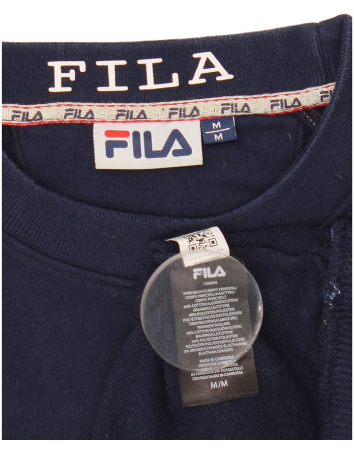 Ανδρικό γραφικό φούτερ Fila Jumper Medium Navy Blue Βαμβακερό