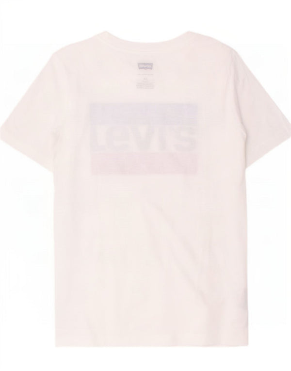 Γραφικό T-Shirt Levi's Boys Top 15-16 ετών Λευκό βαμβακερό