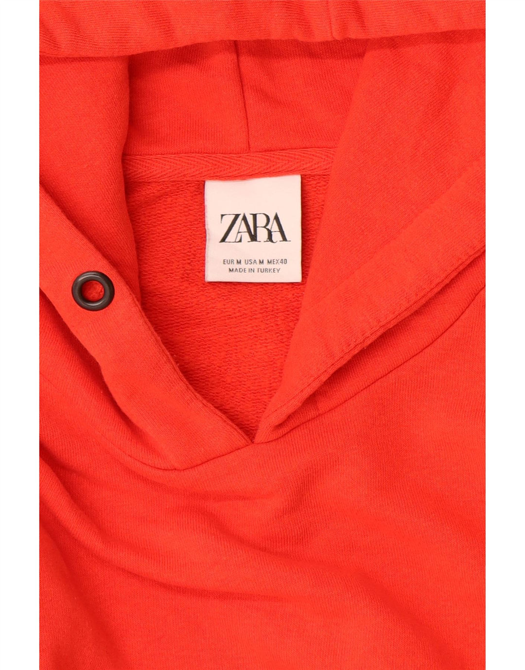 Zara Ανδρικό Hoodie Jumper Μεσαίο κόκκινο βαμβακερό