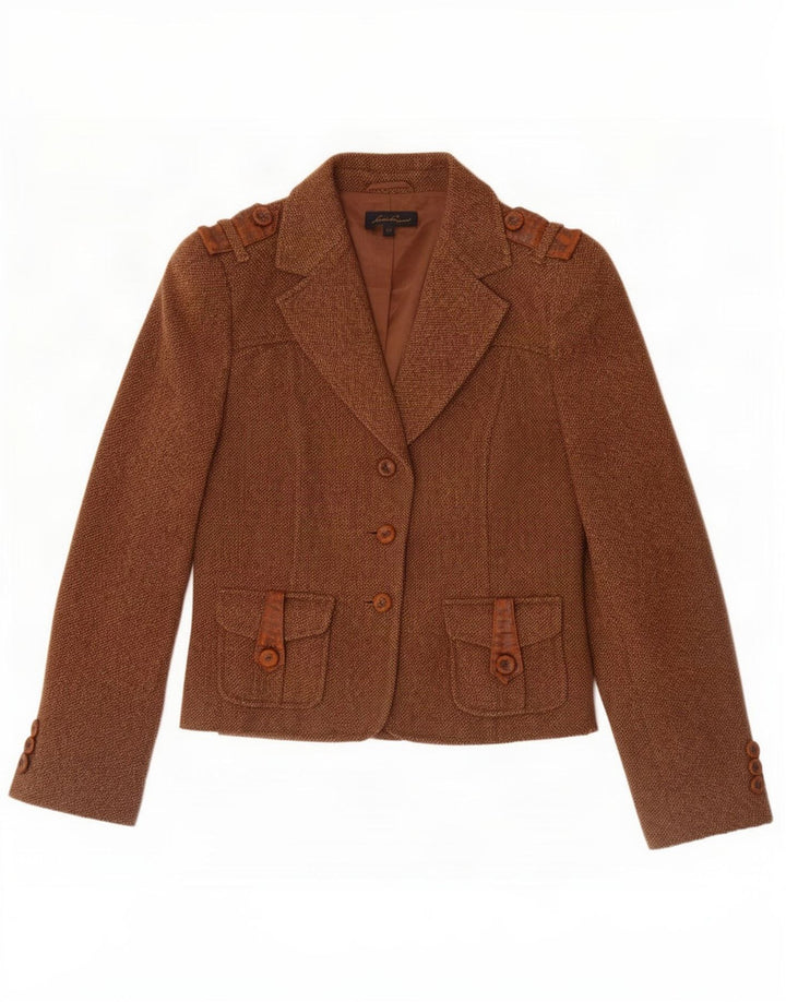 Luisa Spagnoli Γυναικείο σακάκι με 3 κουμπιά σακάκι IT 42 Medium Brown Flecked