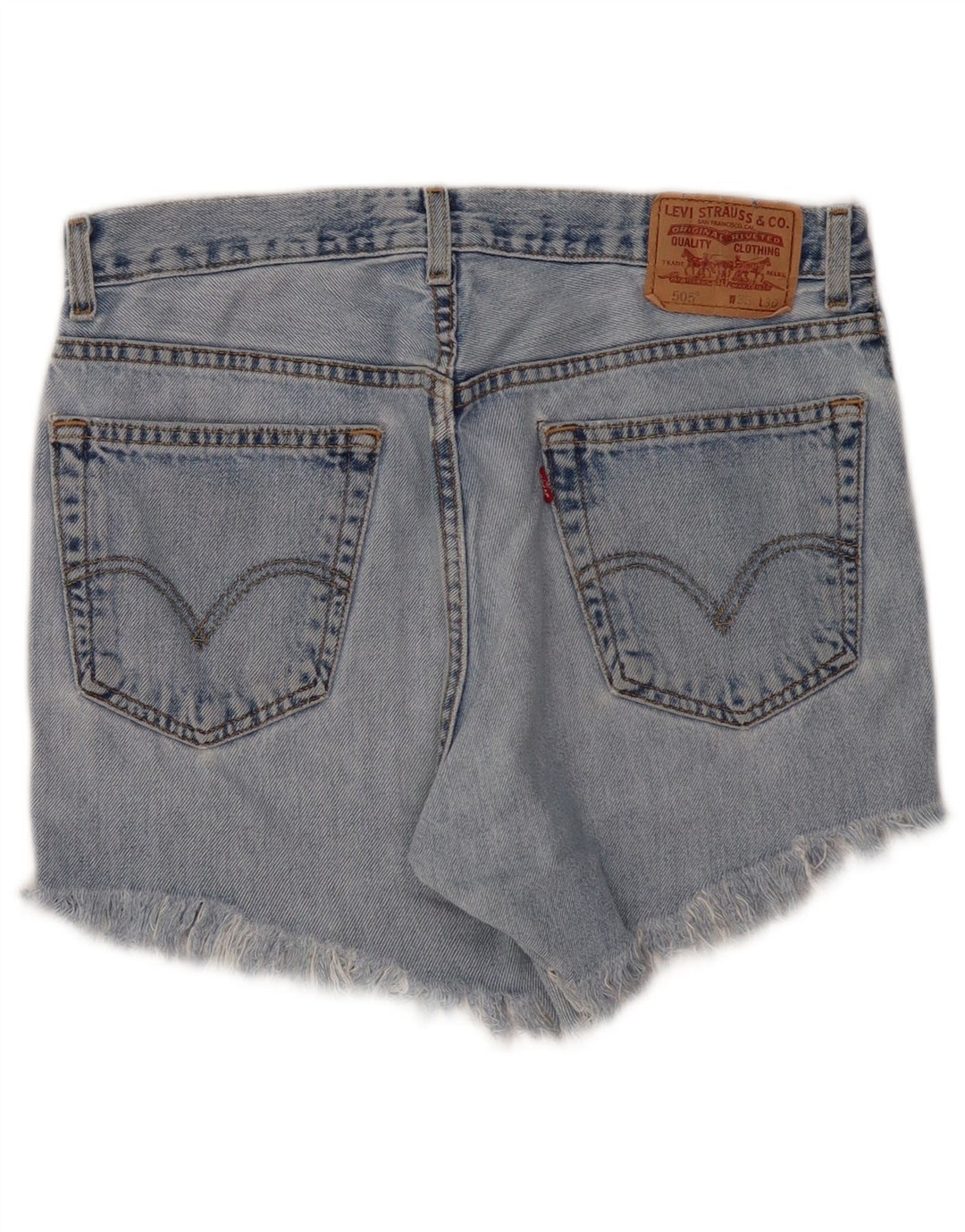 Levi's γυναικείο 505 ψηλόμεσο τζιν σορτς με κανονική εφαρμογή W33 μεσαίο μπλε