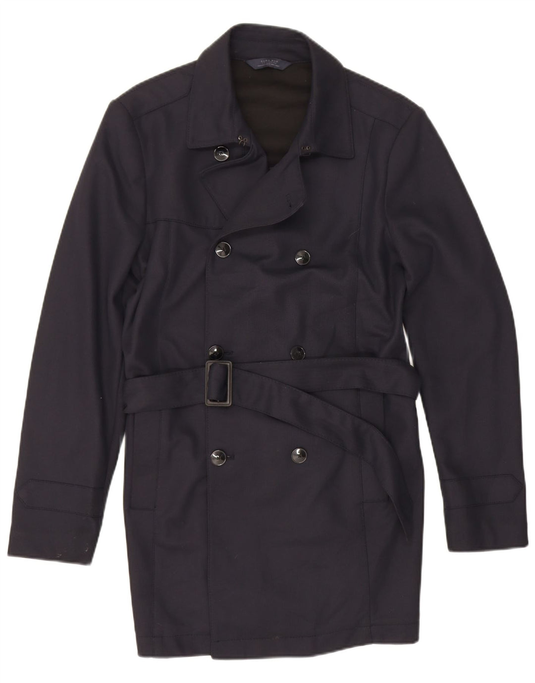 Zara Ανδρική καμπαρντίνα UK 40 Medium Navy Blue Polyester