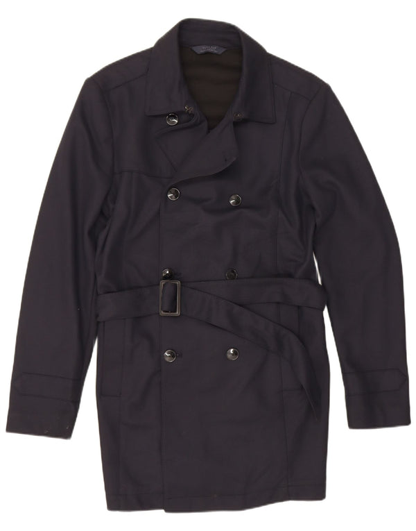 Zara Ανδρική καμπαρντίνα UK 40 Medium Navy Blue Polyester