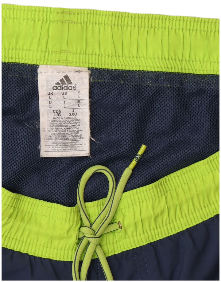 Ανδρικό αθλητικό σορτς Adidas μεγάλο μπλε μπλε χρώματος πολυεστέρας