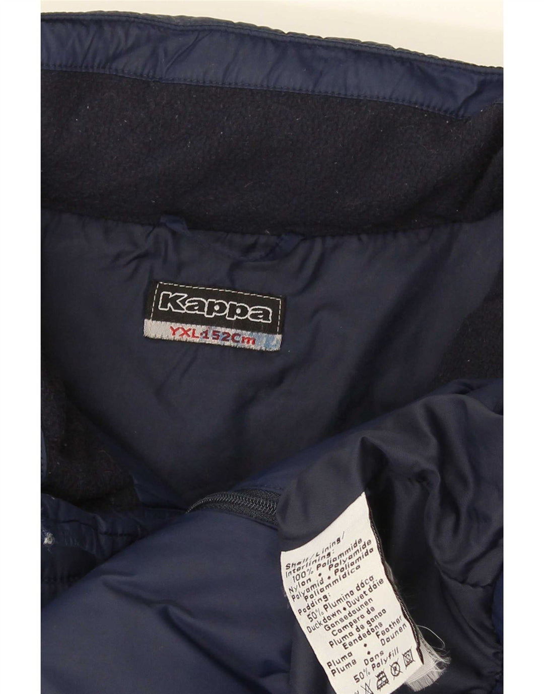 Kappa Boys padded Jacket 13-14 Years XL Navy Blue Nylon