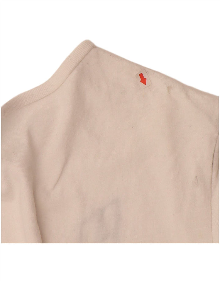 BENETTON Γραφικό T-Shirt για κορίτσια τοπ 11-12 ετών 2XL λευκό βαμβακερό