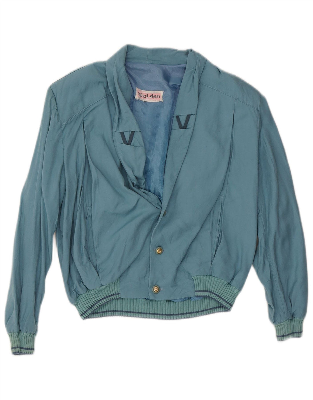 Vintage Γυναικείο Bomber Jacket UK 16 Large Blue