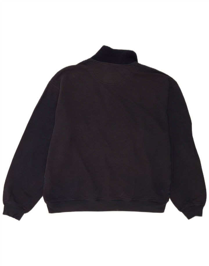 Marks & Spencer Ανδρική φούτερ με λαιμόκοψη με λαιμόκοψη Jumper Large Navy Blue Check