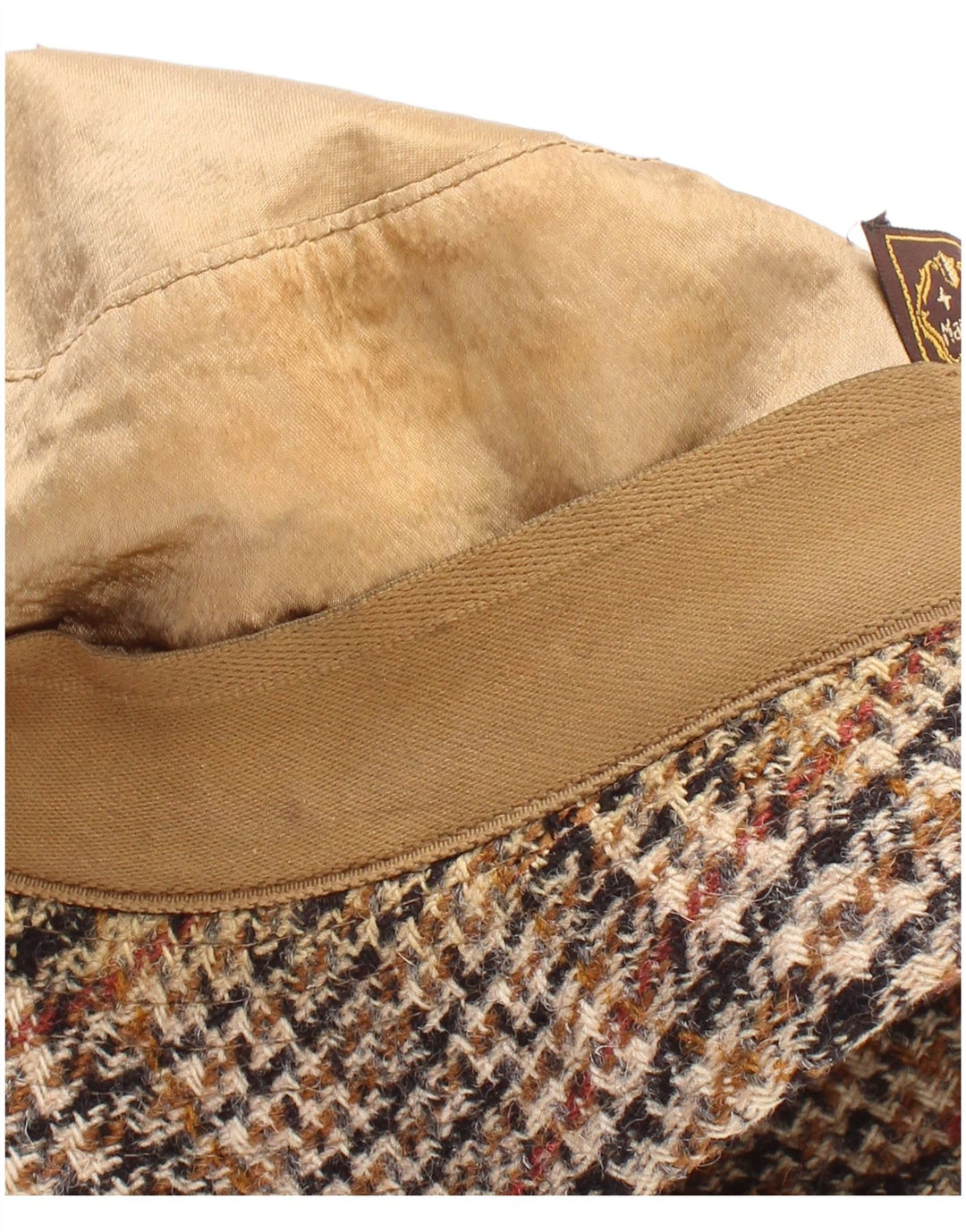 Vintage Ανδρικό Καπέλο Bucket Μεγάλο Μπεζ Houndstooth Classic