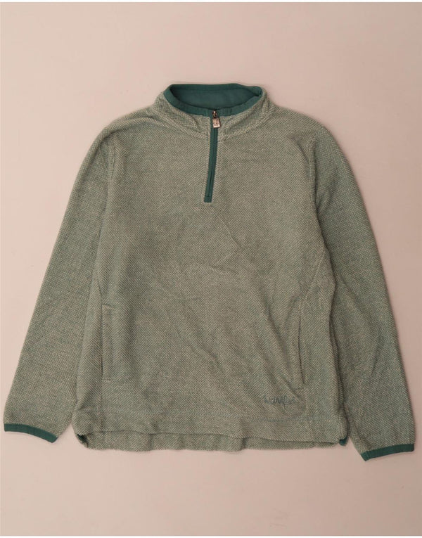 Weird Fish Γυναικεία φούτερ με φερμουάρ Jumper UK 14 Large Green Polyester