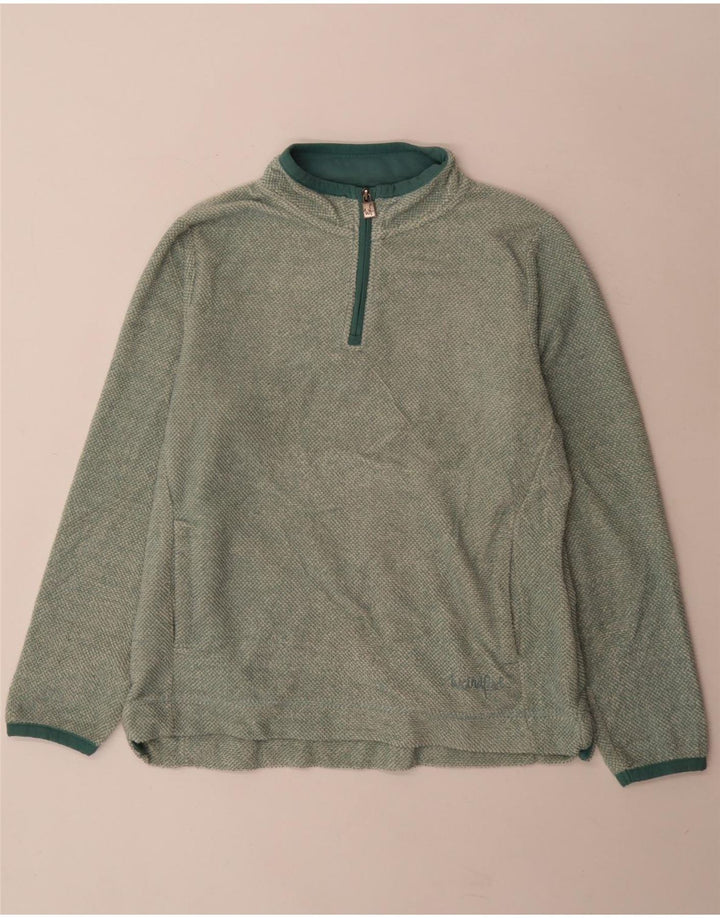 Weird Fish Γυναικεία φούτερ με φερμουάρ Jumper UK 14 Large Green Polyester