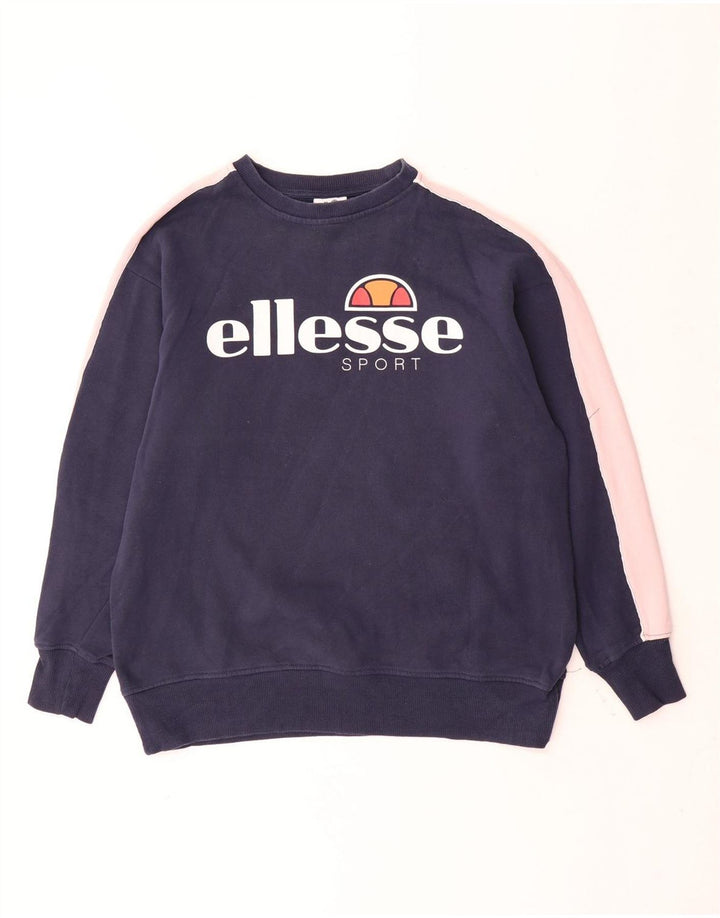 Γυναικείο φούτερ ELLESSE Oversized Jumper UK 12 Medium Navy Blue