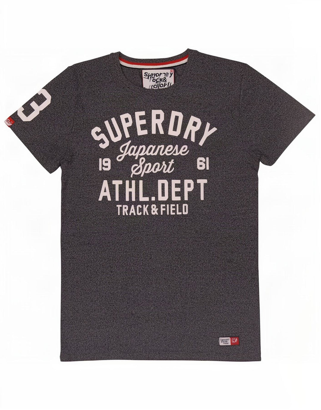 Ανδρικό γραφικό μπλουζάκι Superdry, Βαμβακερό, μεσαίο γκρι