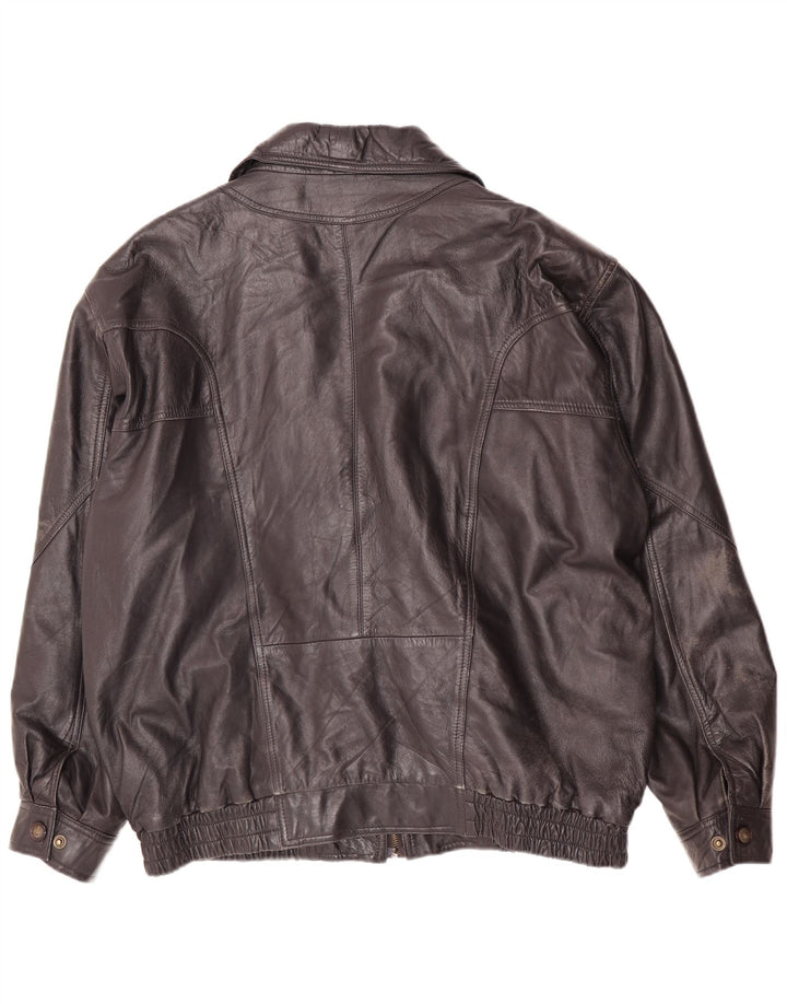 Morena Ανδρικό Δερμάτινο Μπουφάν UK 44 2XL Navy Blue Biker