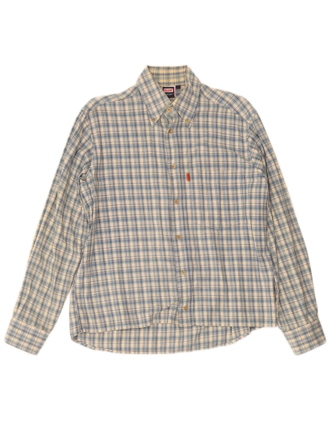 Slam Ανδρικό πουκάμισο Small Blue Check Cotton