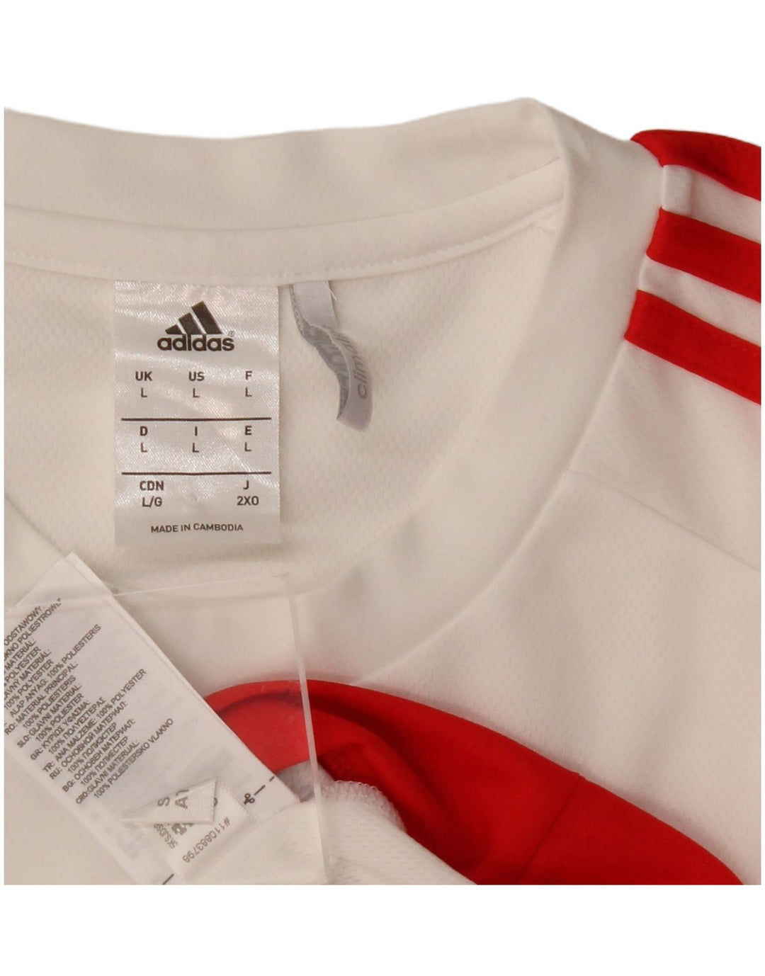 Adidas Ανδρικό T-Shirt Climalite Top Large White Polyester