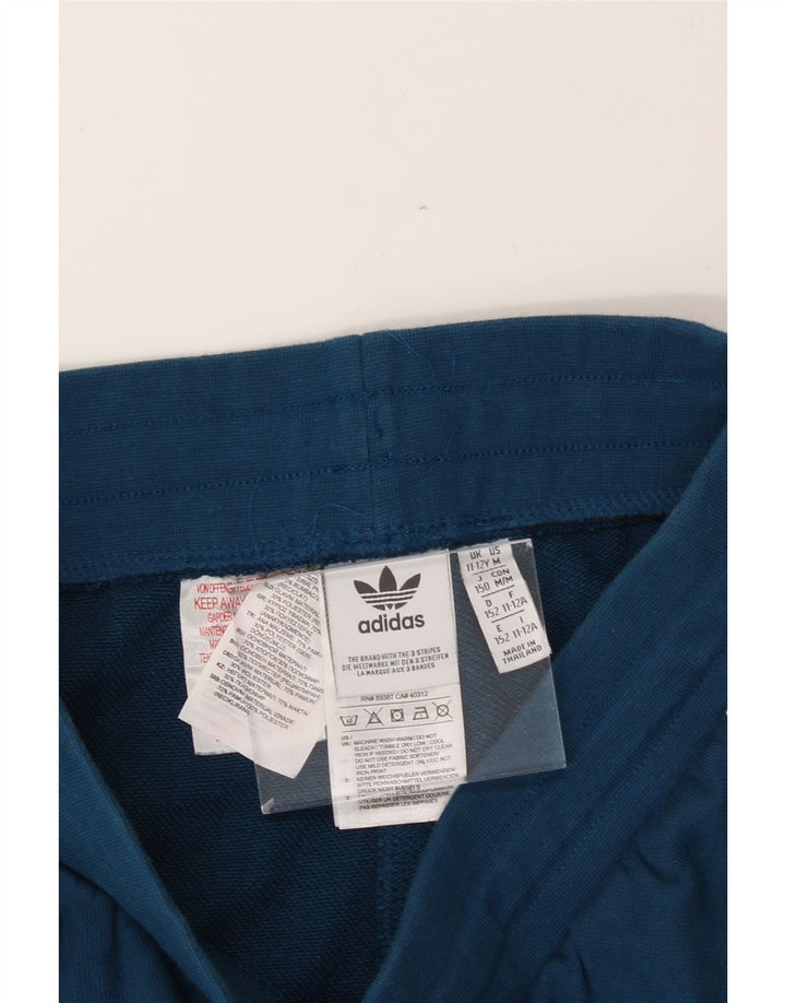 ADIDAS Boys Tracksuit Trousers Joggers 11-12 Years Blue Polyester Vintage Adidas and Second-Hand Adidas from Messina Hembry 