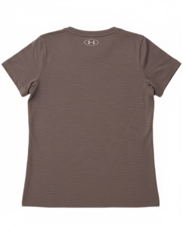 Under Armour Γυναικείο μπλουζάκι γραφικό θερμότητας με κορυφαίο UK 10 Small Grey