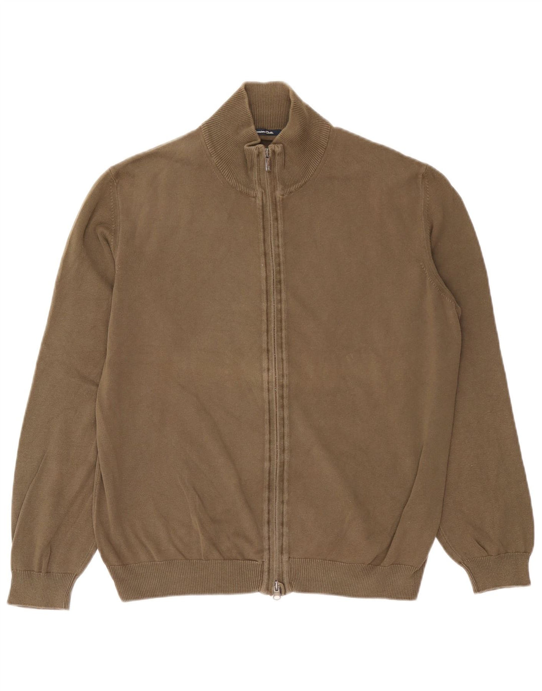Ανδρικό πουλόβερ Massimo Dutti Ζακέτα μεγάλο χακί βαμβακερό