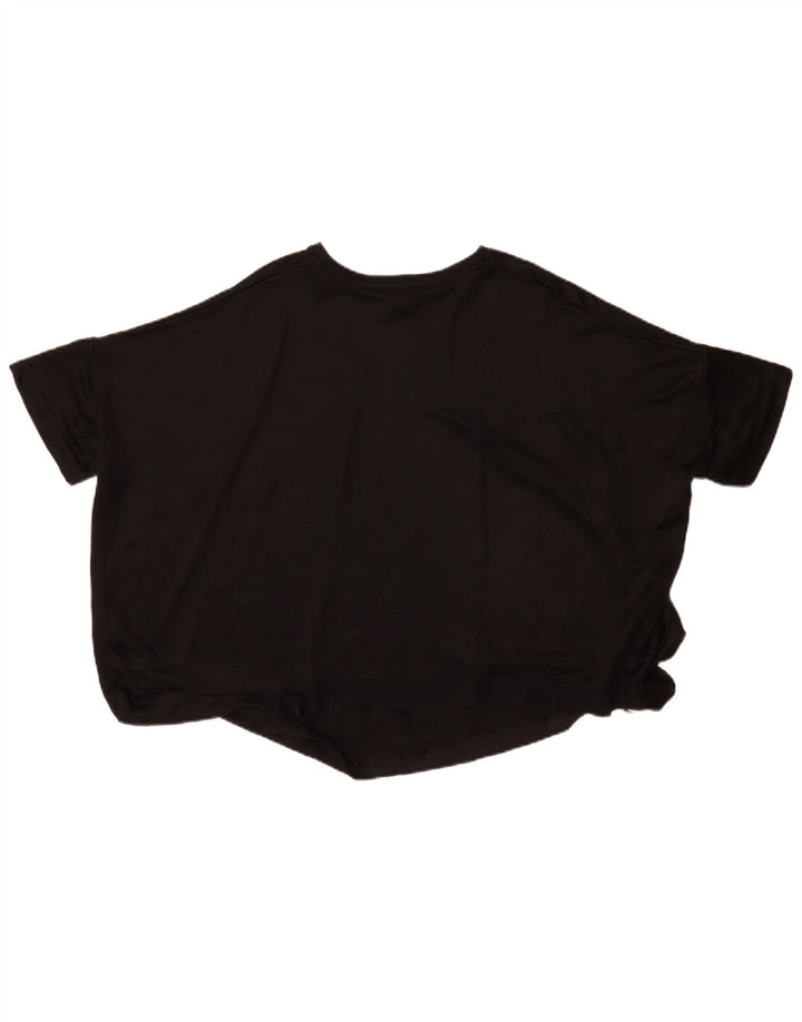 Cos Γυναικείο T-Shirt Top UK 14 Medium Black Viscose