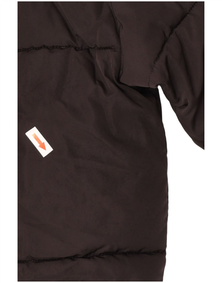 Zara Γυναικείο μπουφάν με κουκούλα UK 42 XL Μαύρο Πολυεστέρας