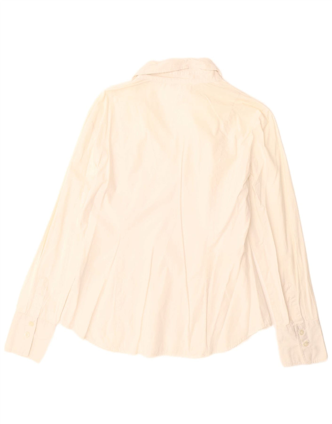 Γυναικείο πουλόβερ Benetton πουκάμισο UK 16 Large Off White Βαμβακερό