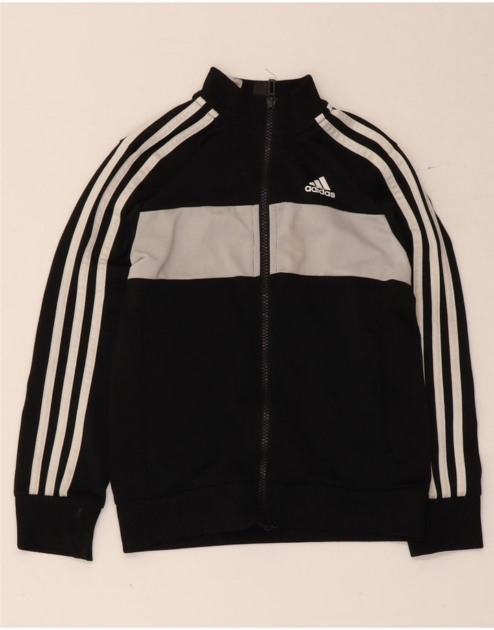 Adidas Boys αθλητική φόρμα Adidas Top Jacket 7-8 Years Black Colourblock Polyester