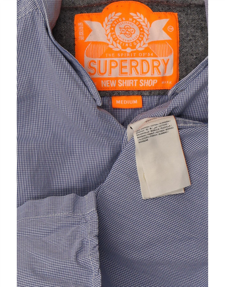Ανδρικό πουκάμισο SUPERDRY Βαμβακερό με μεσαίο μπλε ρίγες