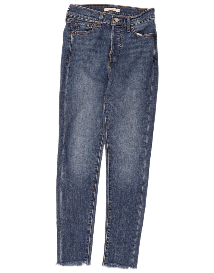 LEVI'S Γυναικείο Wedge High Waist Skinny Jeans W25 L26 Μπλε βαμβακερό