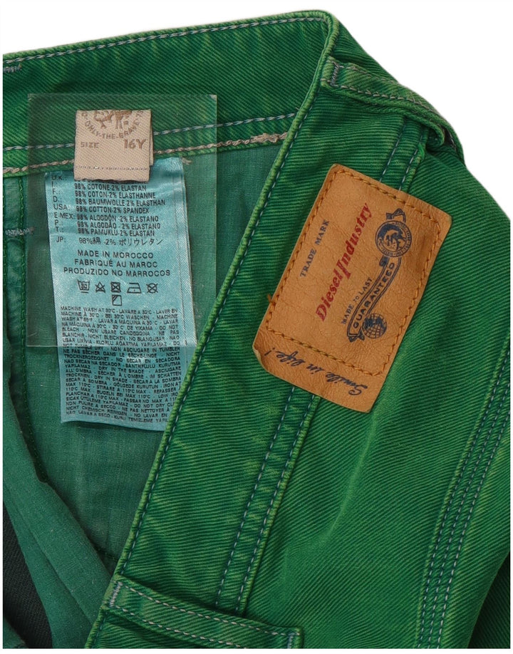 Τζιν σορτς DIESEL για αγόρια 15-16 ετών W32 Πράσινο βαμβακερό
