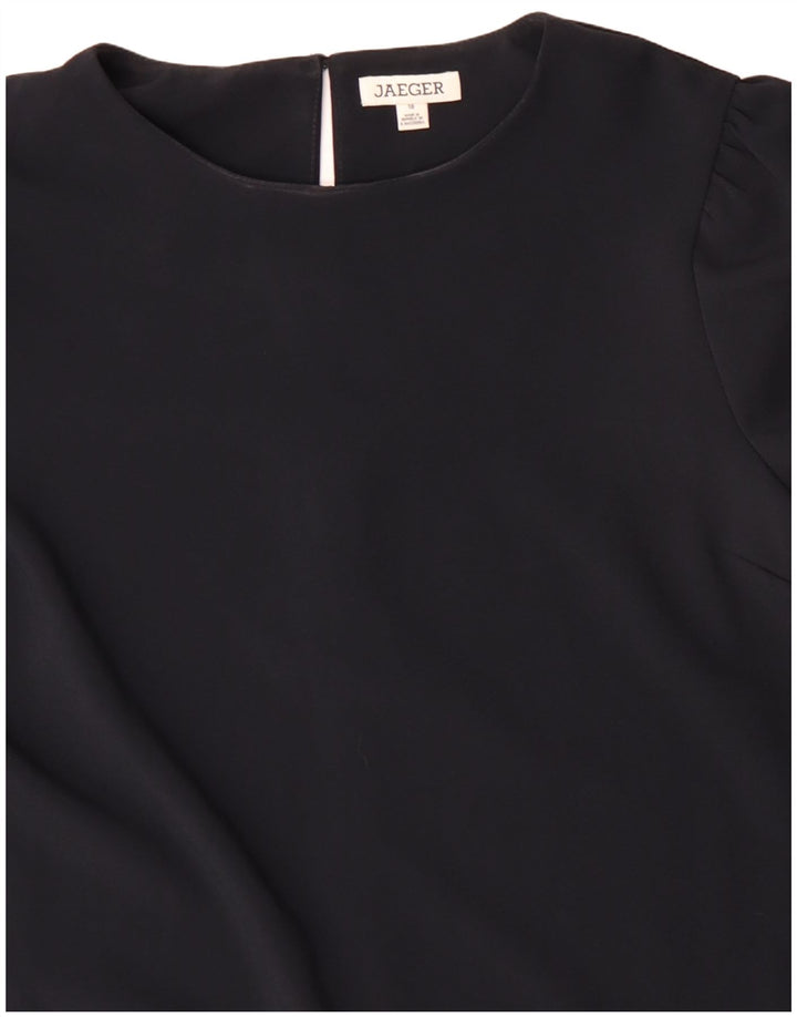 Γυναικείο μακρυμάνικο φόρεμα JAEGER Shift UK 18 XL Navy Blue Polyester