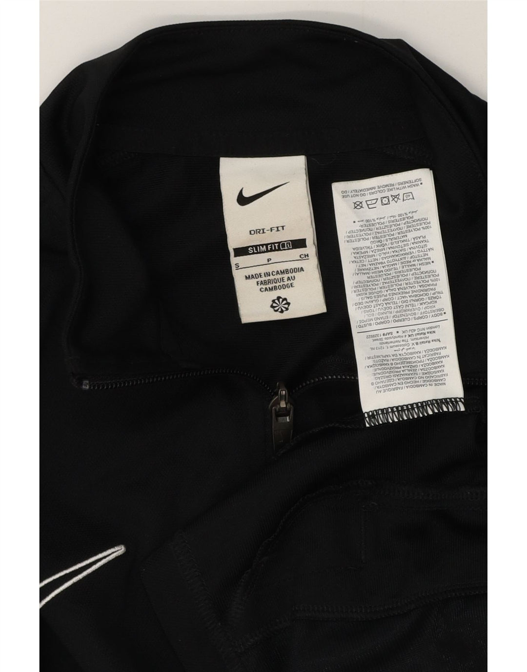 Ανδρική φόρμα γυμναστικής Nike Dri Fit Slim Fit Μπουφάν μικρού μαύρου πολυεστέρα