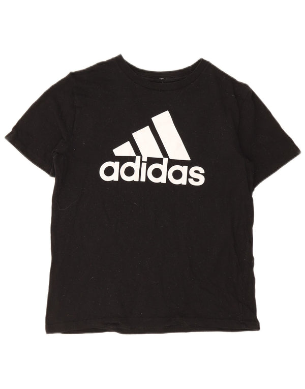 Adidas Boys Graphic T-Shirt Top 10-11 ετών, μεσαίο μαύρο βαμβακερό
