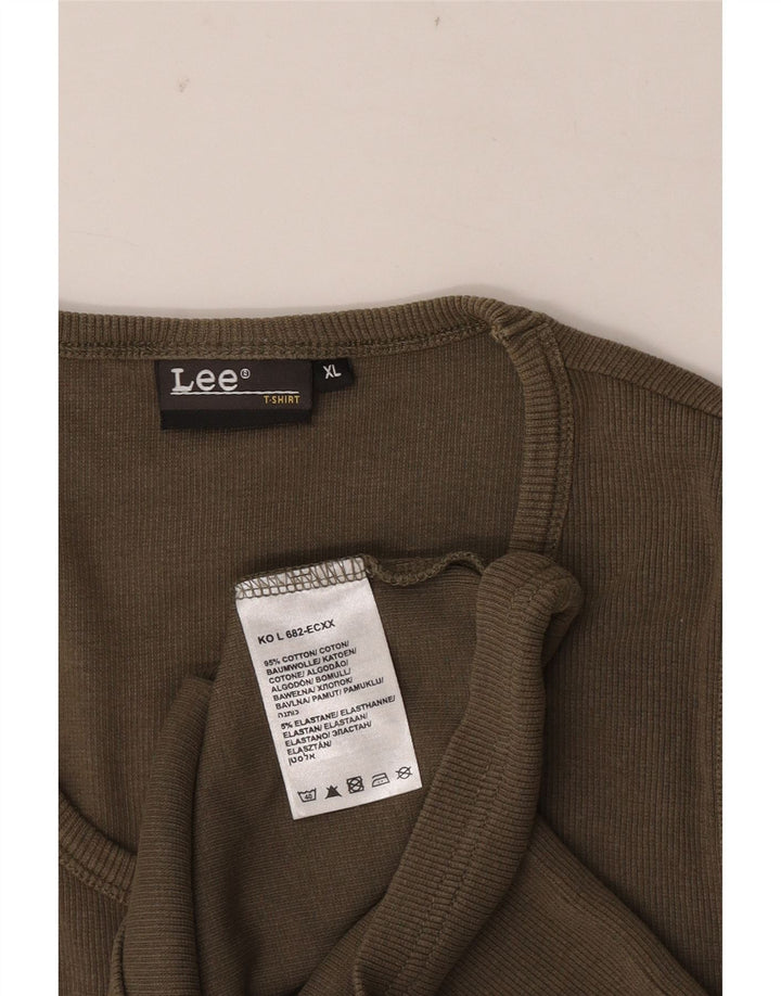 Lee Mens Vest Top XL Khaki