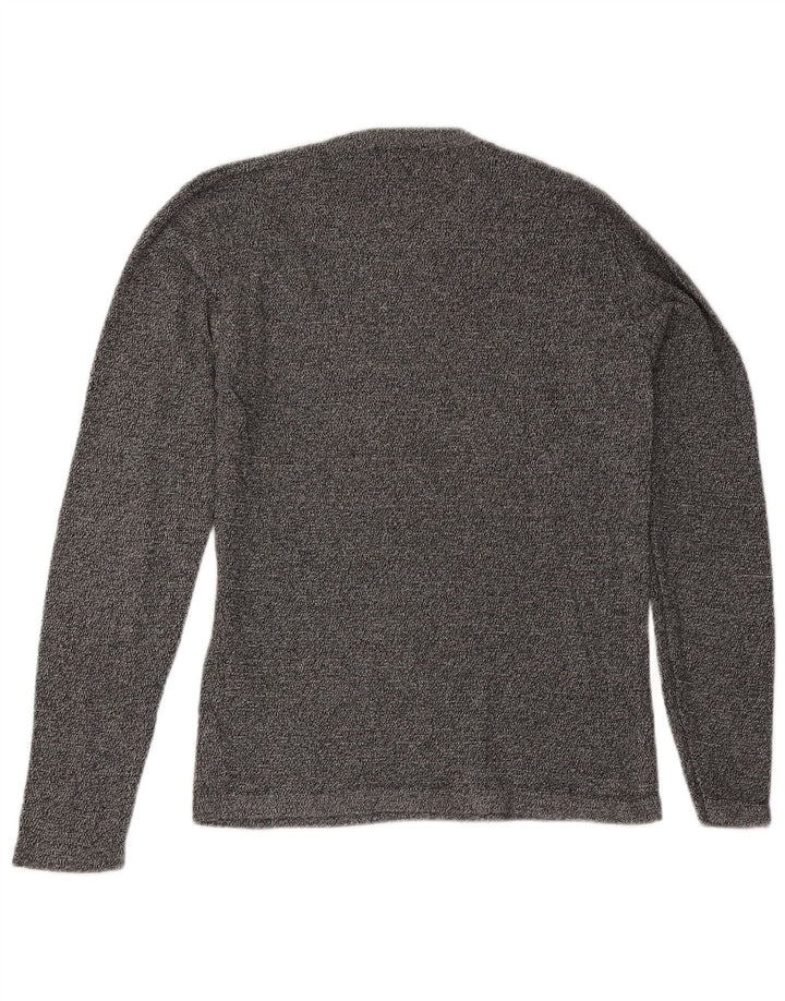 Jack & Jones Ανδρικό πουλόβερ με λαιμόκοψη μεσαίου γκρι βαμβακερό