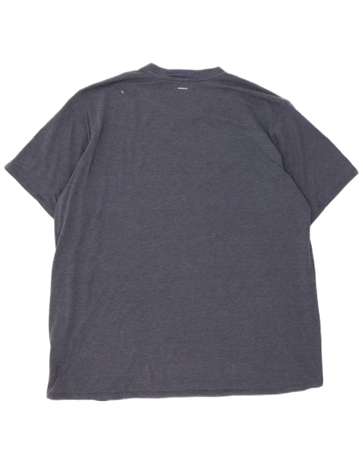 Ανδρικό T-Shirt Adidas Top 2XL Navy Blue Polyester