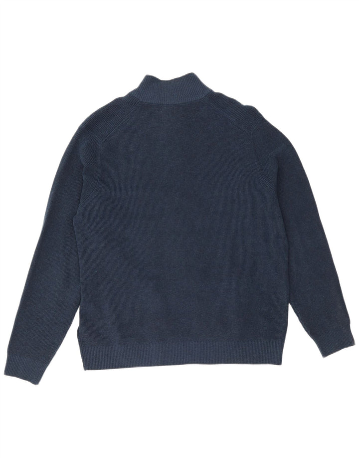 Ανδρικό πουλόβερ με ζακέτα Marks & Spencer XL Navy Blue Polyester