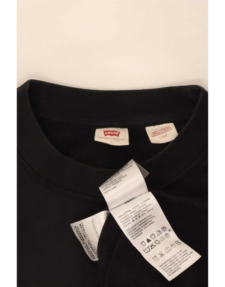 Ανδρικό φούτερ Levi's Jumper μεγάλο μαύρο βαμβακερό