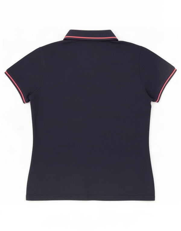 Kappa γυναικείο μπλουζάκι πόλο UK 14 Large Navy Blue από βαμβάκι