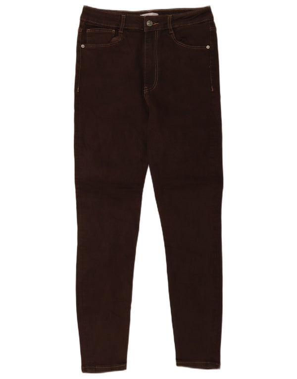 Zara Γυναικείο Skinny Jeans EU 42 Large W32 L27 Καφέ Βαμβακερό